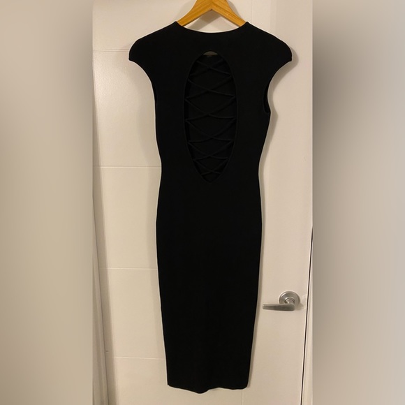 NWOT ELISABETTA FRANCHI Black Sheath Dress - Picture 10 of 14